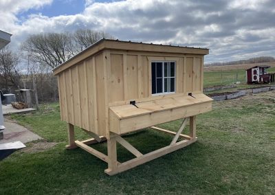 Amish chicken coop with a window