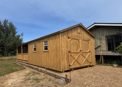 Large Amish shed with attached screenroom
