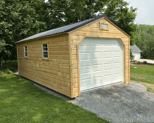 Single Door Amish Built Garage