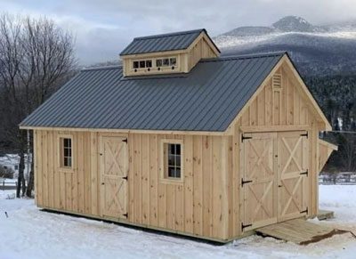 Amish built wood sugar shack